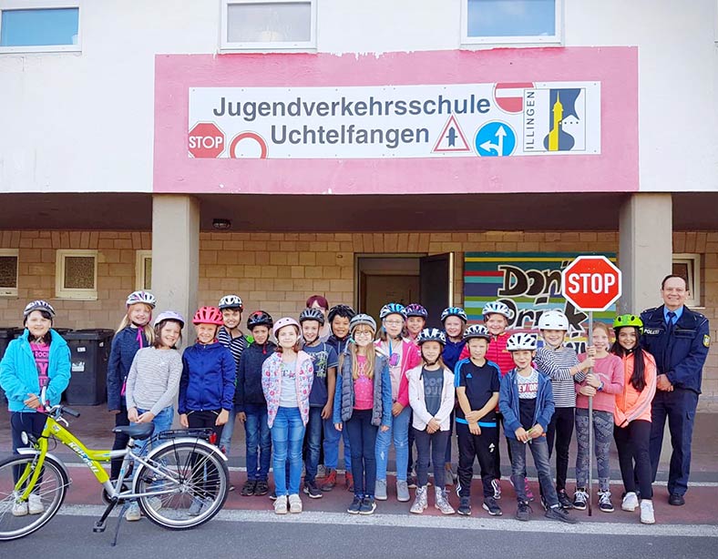Fahrradausbildung in der Jugendverkehrsschule Uchtelfangen